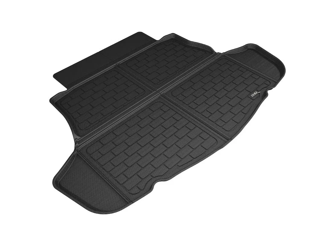 M1TY2371309 – 3D MATS/U-AC Cargo Area Liner, Black Custom Fit Raised Edge Thermoplastic Rubber Of Carbon Fiber Textur...